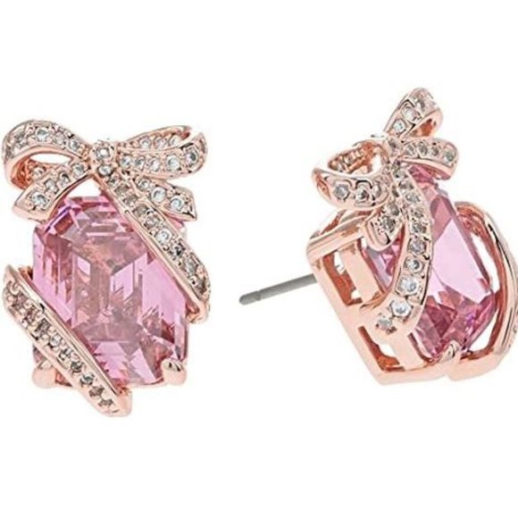 kate spade Jewelry - Kate Spade Light Pink Pave Present Stud Earrings-BNWT-RARE